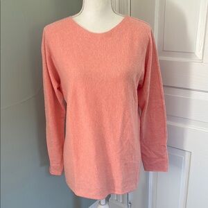 Bianca & Blue Wool Cashmere Silk Coral Long Sleeve Sweater Size Medium